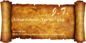 Johanidesz Terézia névjegykártya